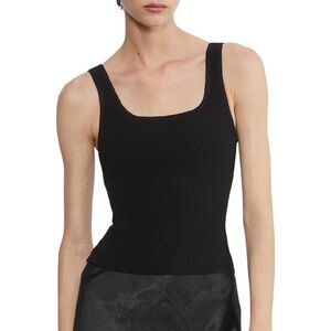 Babaton Sculpt Knit Squareneck ribbed tank in black size M excellent condition